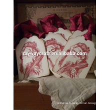 2015 haute qualité vente chaude cadeau à la main étiquettes papa Noël vintage rouge Noël papier blanc étiquettes cadeaux